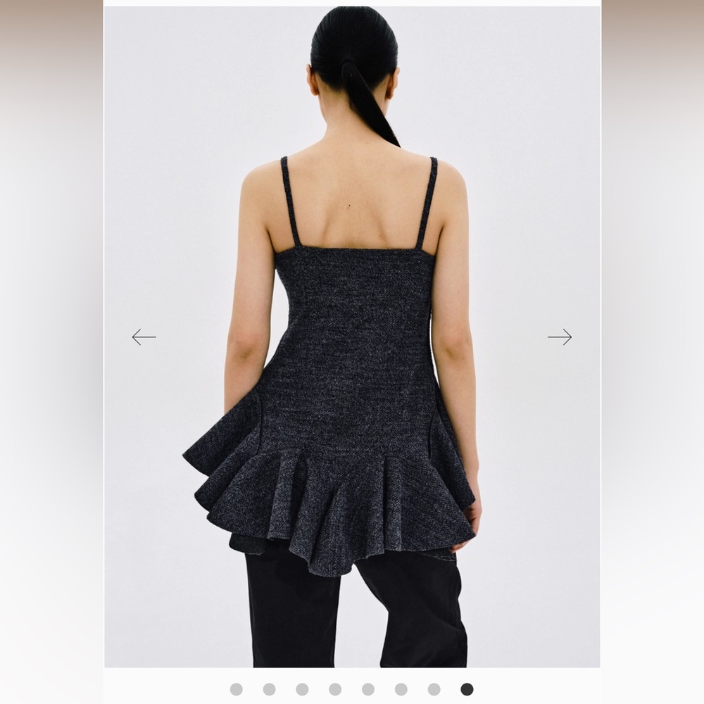 Source Unknown Ruffled Bustier Gray - image 4